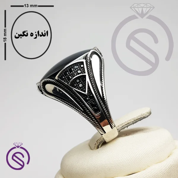 انگشتر نقره حدید مردانه مدل ایرج