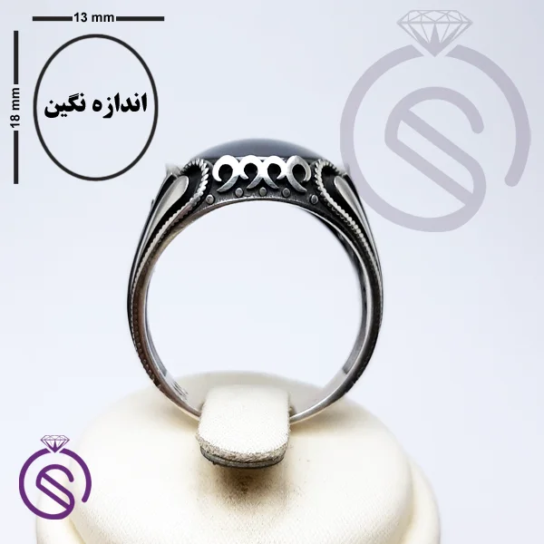 انگشتر نقره حدید مردانه مدل ایرج