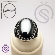 انگشتر نقره حدید مردانه مدل امید