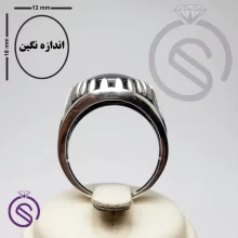 انگشتر نقره حدید مردانه مدل امید