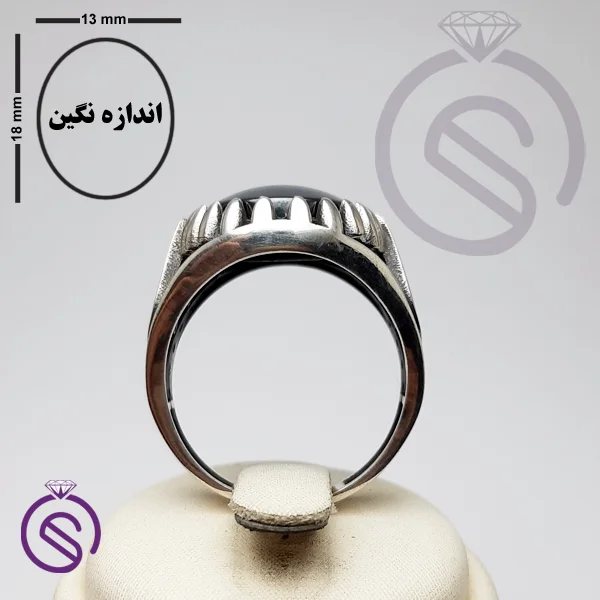 انگشتر نقره حدید مردانه مدل امید
