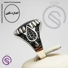 انگشتر نقره حدید مردانه مدل امید