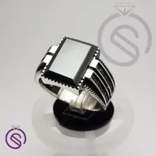 انگشتر نقره حدید مردانه مدل هرمس کد 62198