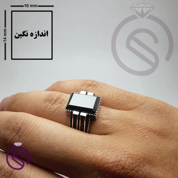 انگشتر حدید مدل هرمس
