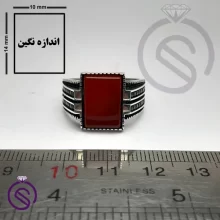 انگشتر عقیق قرمز مدل هرمس