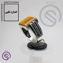 انگشتر چشم ببر مدل هرمس
