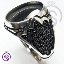 رکاب انگشتر نقره مردانه مدل هیراد کد 62130