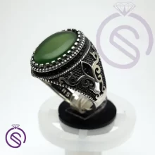 انگشتر نقره یشم مردانه مدل مهدیار کد 62117