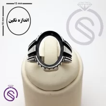 رکاب انگشترنقره مردانه مدل مازراتی