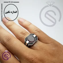انگشتر نقره عقیق قرمز مردانه مدل کاوه