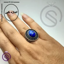 انگشتر نقره لاجورد مردانه مدل سروش