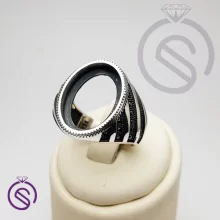 رکاب انگشتر نقره مردانه مدل آریامهر کد 62555