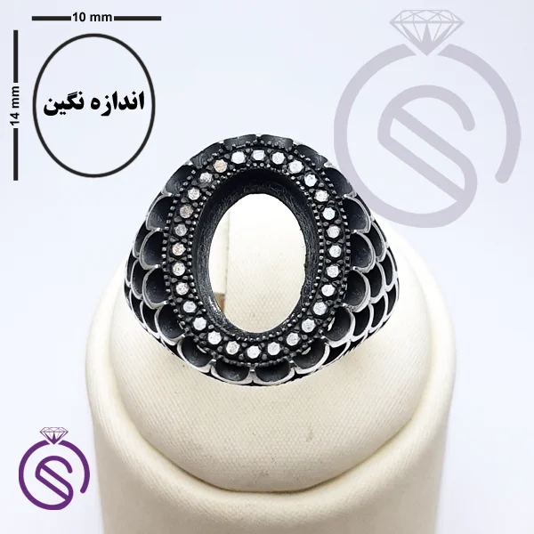 رکاب انگشتر نقره مردانه مدل آرتین