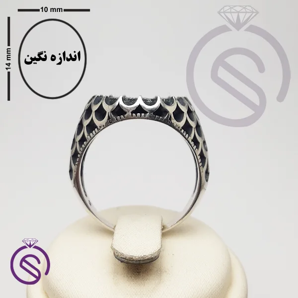 رکاب انگشتر نقره مردانه مدل آرتین