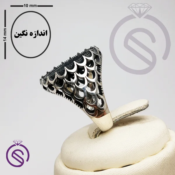 رکاب انگشتر نقره مردانه مدل آرتین