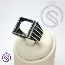 رکاب انگشتر نقره مردانه مدل بهمن کد 62456