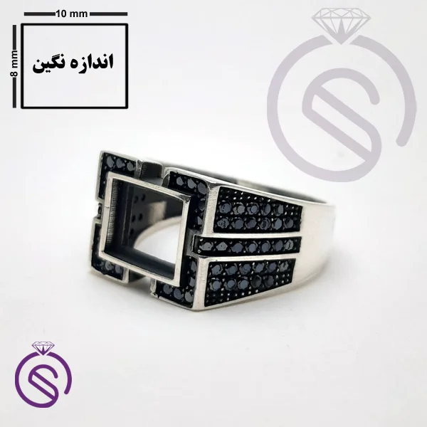 رکاب انگشتر نقره مردانه مدل داراب