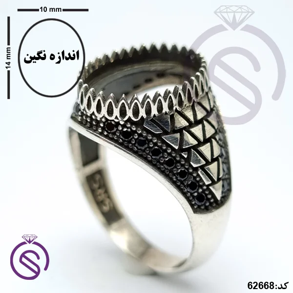 رکاب انگشتر نقره مردانه مدل داروین