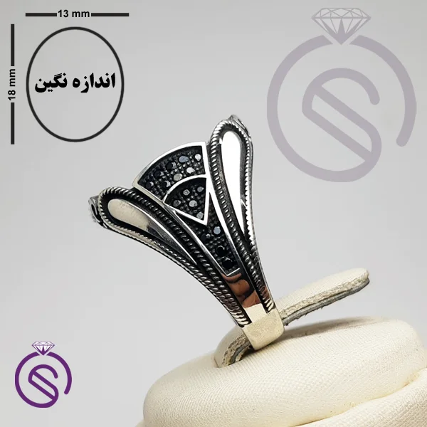 رکاب انگشتر نقره مردانه مدل ایرج