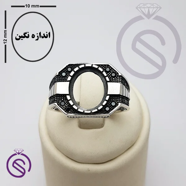 رکاب انگشترنقره مردانه مدل کاوه