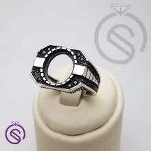 رکاب انگشترنقره مردانه مدل کاوه