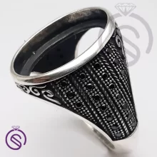 رکاب انگشتر نقره مردانه مدل کیاشا کد 62522