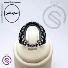 رکاب انگشتر نقره مردانه مدل امید