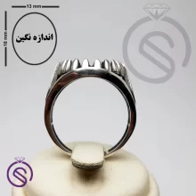 رکاب انگشتر نقره مردانه مدل امید