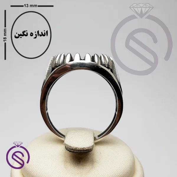 رکاب انگشتر نقره مردانه مدل امید