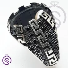 رکاب انگشتر نقره مردانه مدل ورساچه کد 62156