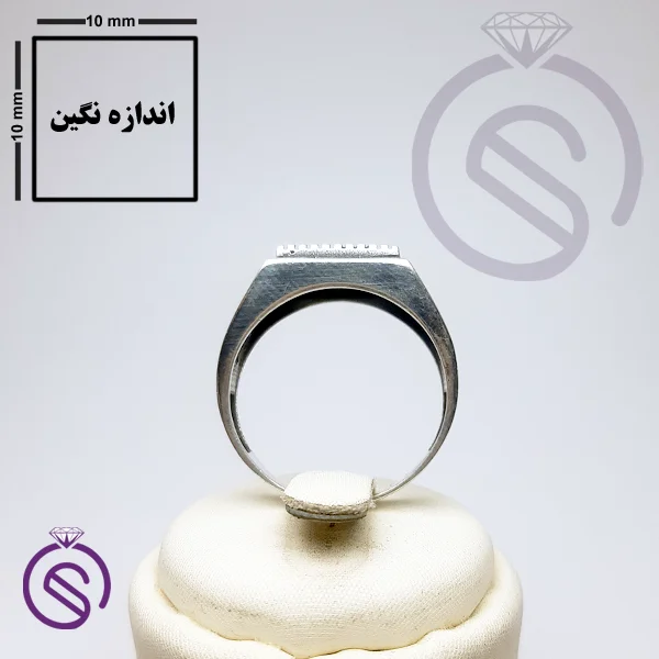رکاب انگشتر نقره مردانه مدل قلعه