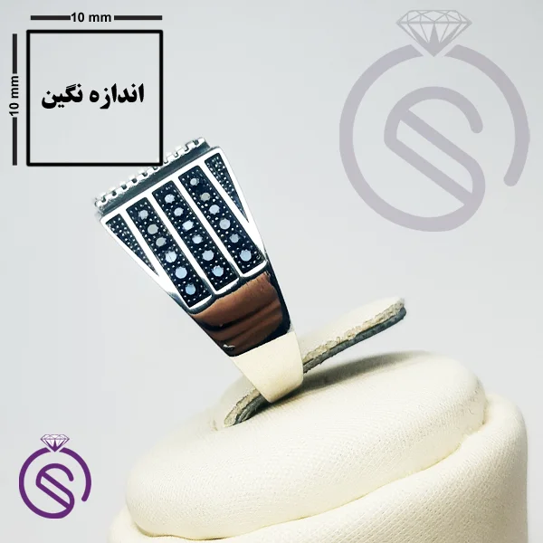 رکاب انگشتر نقره مردانه مدل قلعه