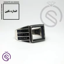 رکاب انگشتر نقره مردانه مدل قلعه