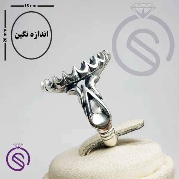 رکاب انگشتر نقره مردانه کد 72109