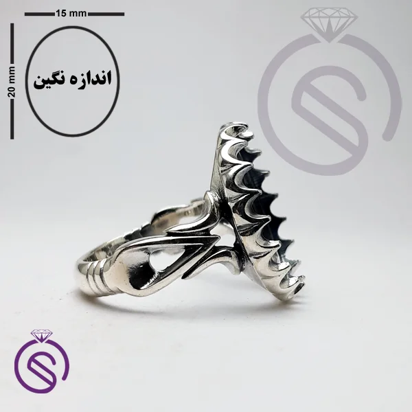 رکاب انگشتر نقره مردانه کد 72109