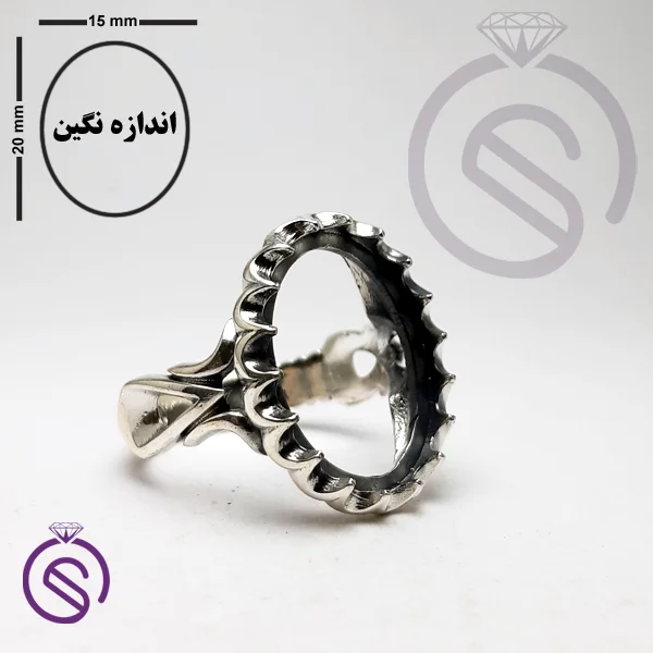 رکاب انگشتر نقره مردانه کد 72109