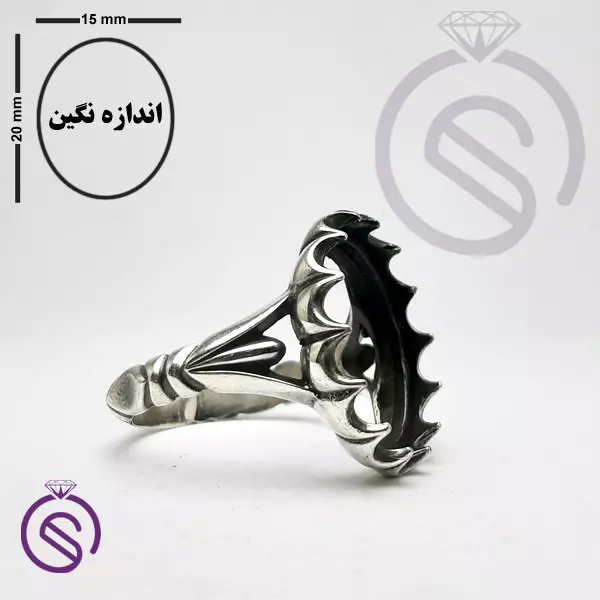 رکاب انگشتر نقره مردانه کد 72110