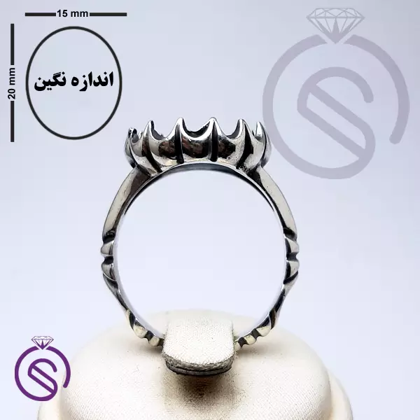 رکاب انگشتر نقره مردانه کد 72110