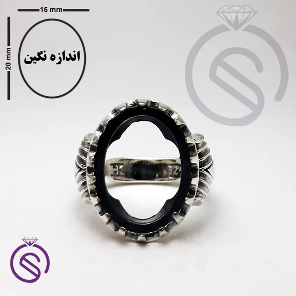رکاب انگشتر نقره مردانه کد 72111