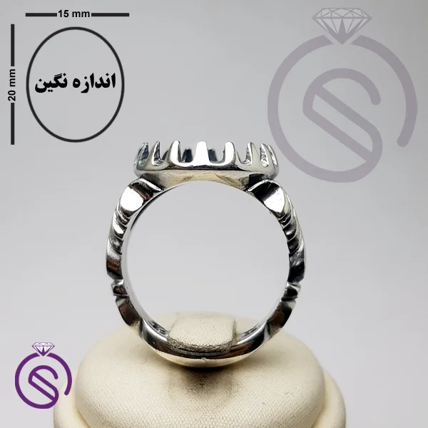 رکاب انگشتر نقره مردانه کد 72111