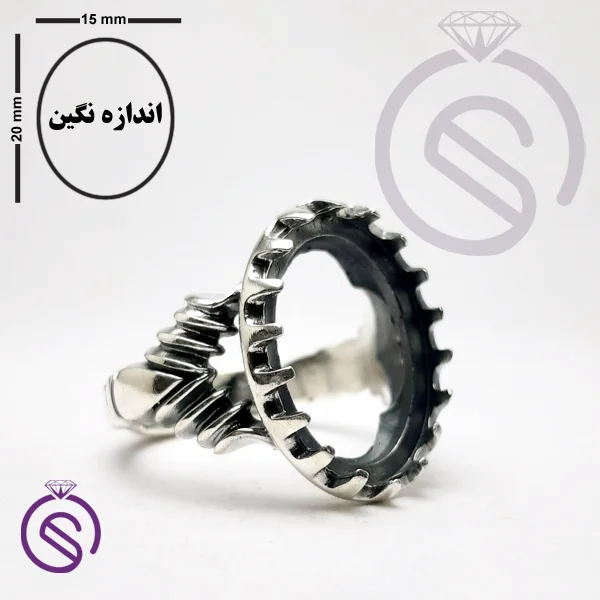 رکاب انگشتر نقره مردانه کد 72111