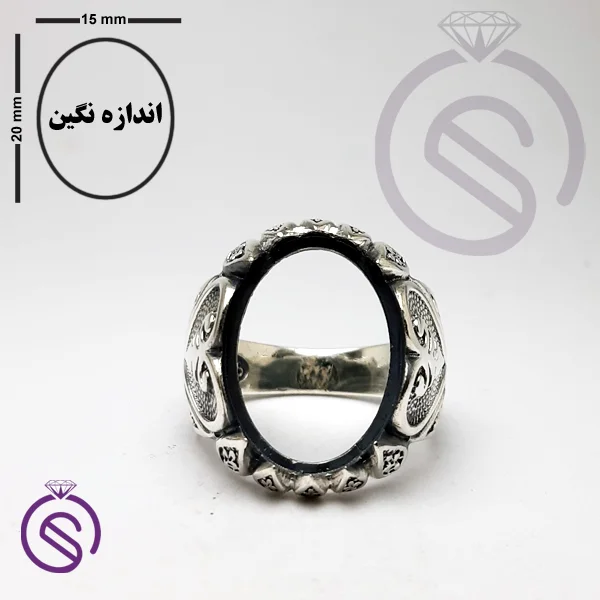 رکاب انگشتر نقره مردانه کد 72112