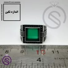 انگشتر عقیق سبز مدل مایکل