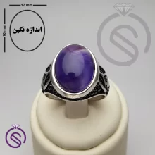 انگشتر آمیتیست مدل نخل