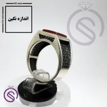 انگشتر عقیق قرمز مدل تارخ