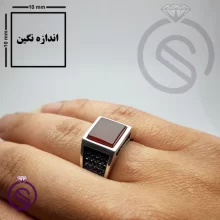 انگشتر عقیق قرمز مدل تارخ