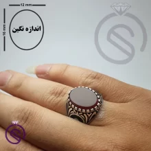 انگشتر عقیق قرمز مدل پیمان