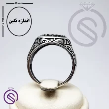 انگشتر نقره عقیق قرمز مردانه مدل نیما