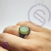 انگشتر یشم مدل طنابی