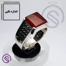 انگشتر عقیق قرمز مدل سلطنتی